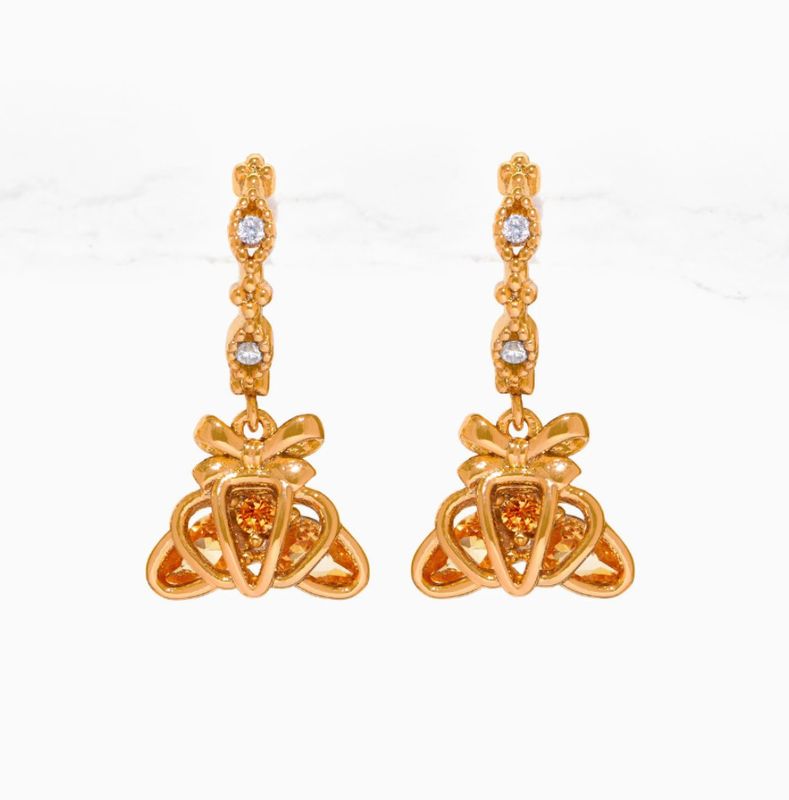 Croissant Dangle Hoops