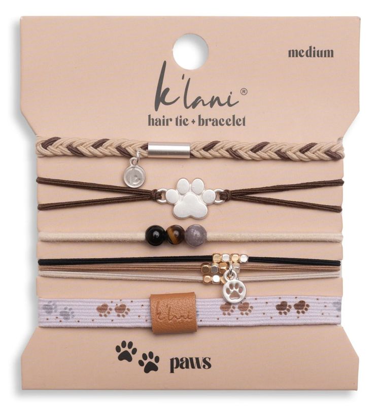 Paws Hair Tie Bracelets