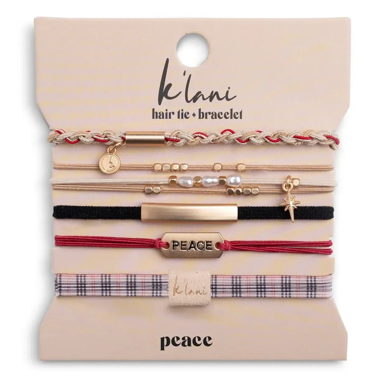 Peace Hair Tie Bracelet