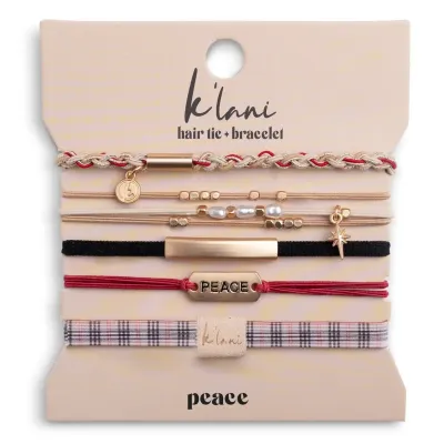 Peace Hair Tie Bracelet