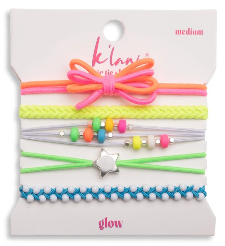Glow Hair Tie Bracelets
