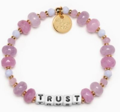 Trust Pink Skies Little Words Project Bracelet
