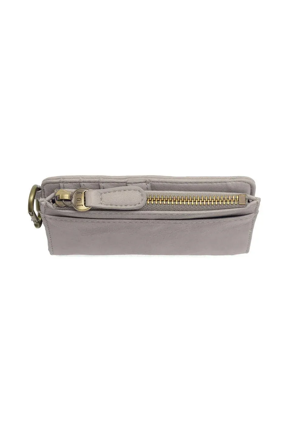 Grey Bobbie Bifold Wallet with Carabiner