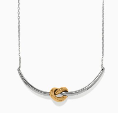 Interlok Single Knot Two Tone Necklace
