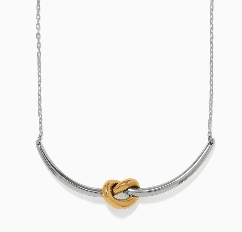 Interlok Single Knot Two Tone Necklace