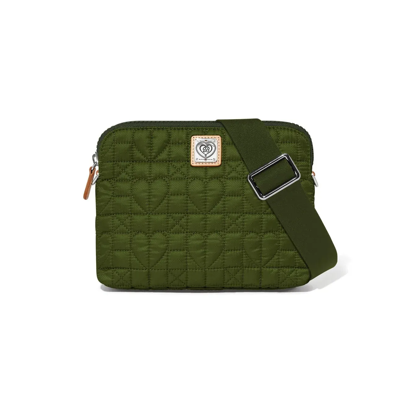 Army Green Heart Beat Arielle Small Cross Body Bag