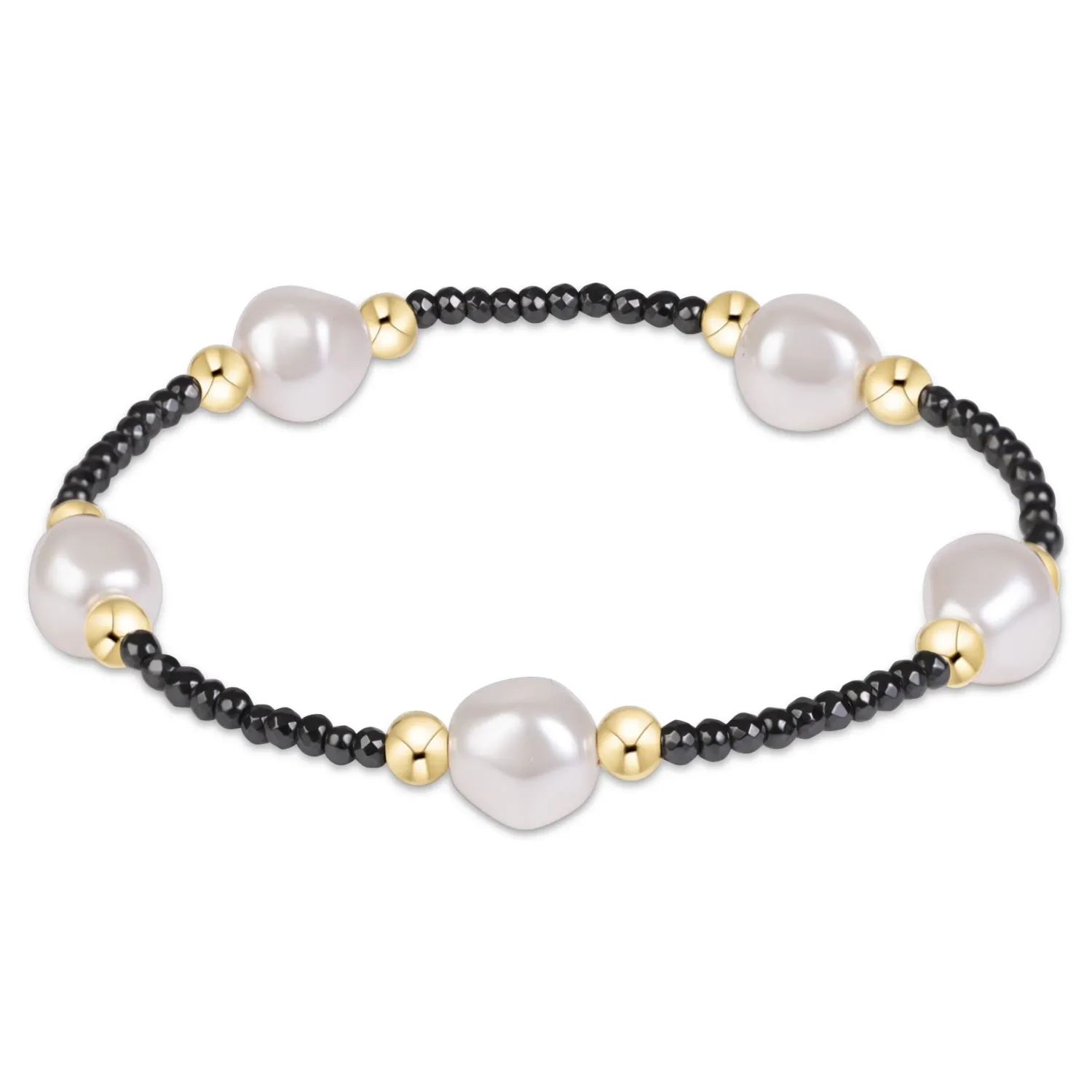 Purpose Admire Pearl 8mm  Faceted Hematite Bracelet