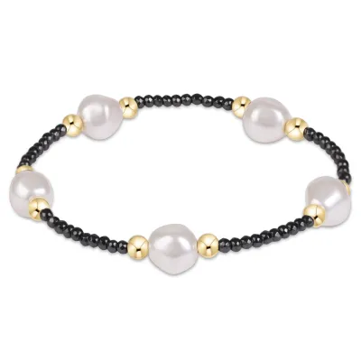Purpose Admire Pearl 8mm  Faceted Hematite Bracelet