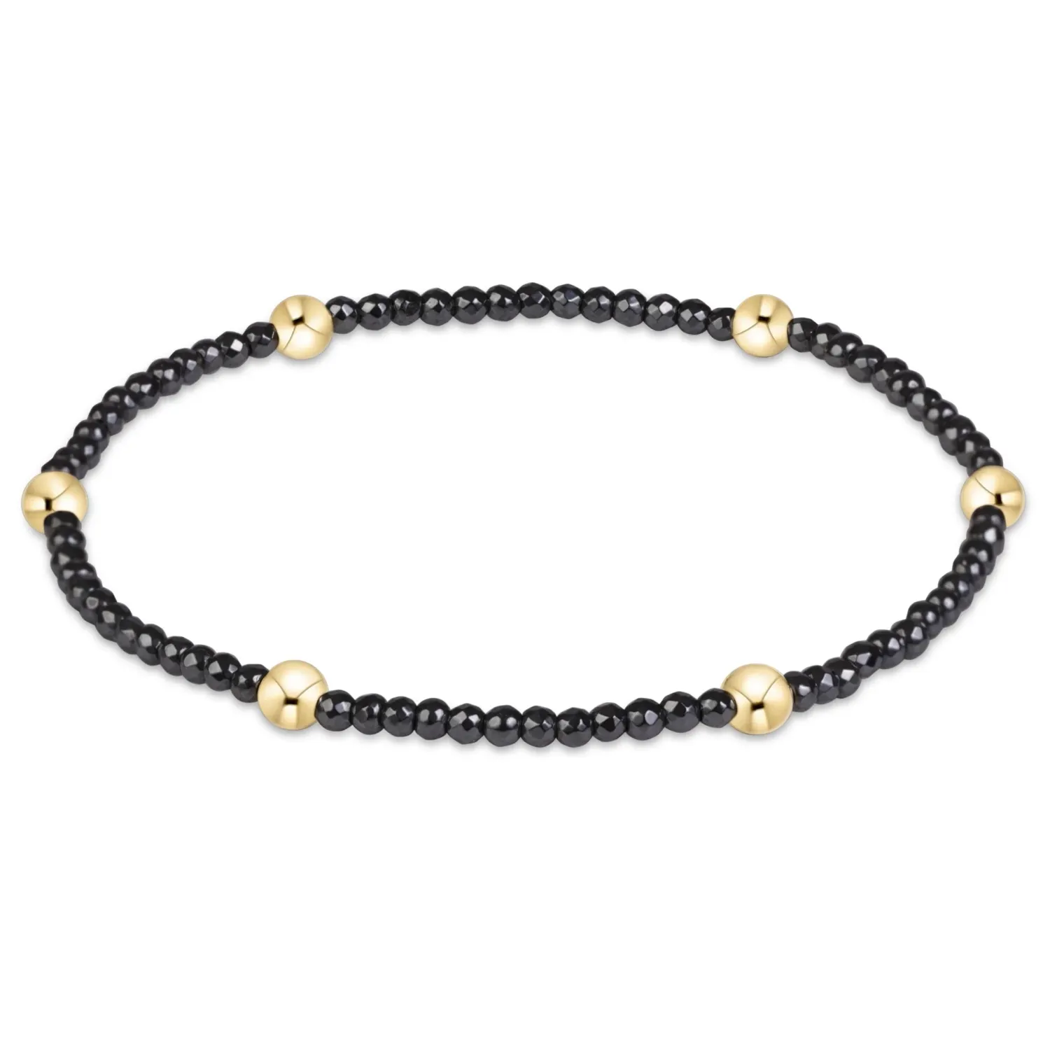Presence Faceted Hematite  2mm Bracelet