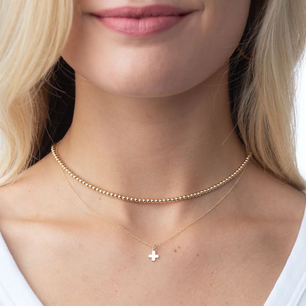 Enewotn Classic Gold Bead Choker 3mm