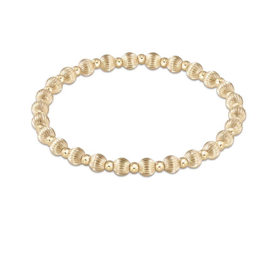 Dignity Grateful Gold Bead Bracelet 5mm