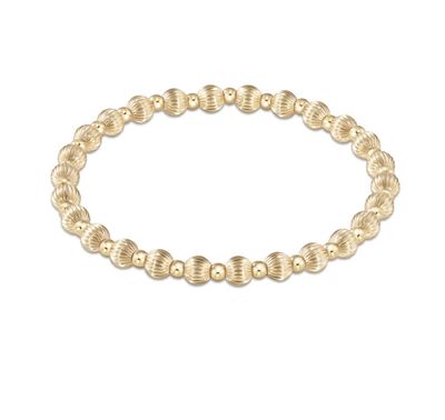 Dignity Grateful Gold Bead Bracelet 5mm