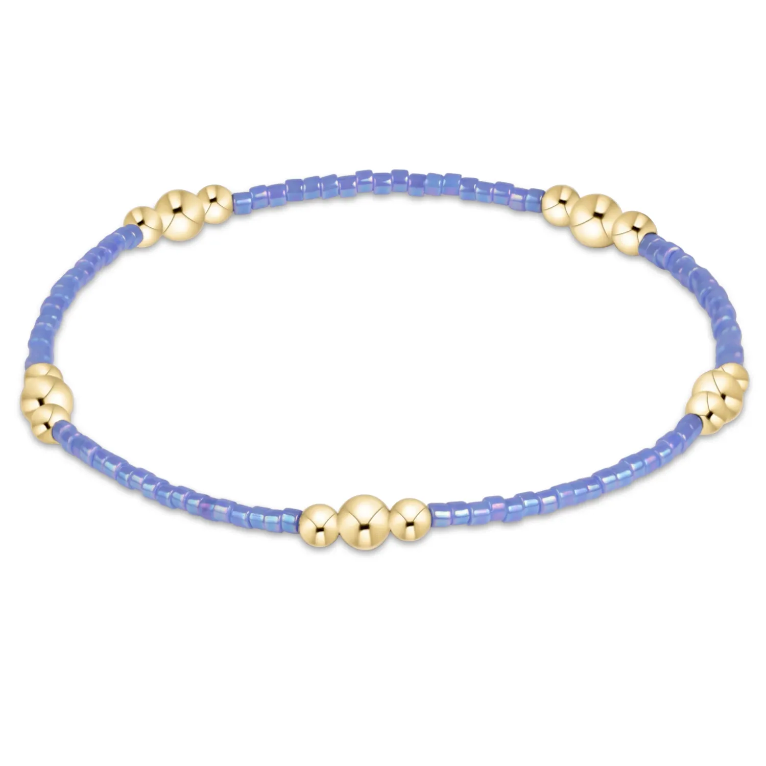Hope Purpose Gold Bracelet - Bright Blue