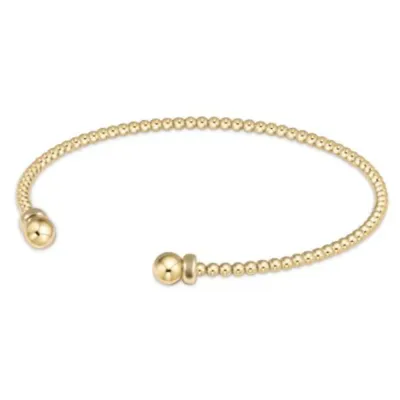 Classic Gold 2mm Bead Cuff - Gold