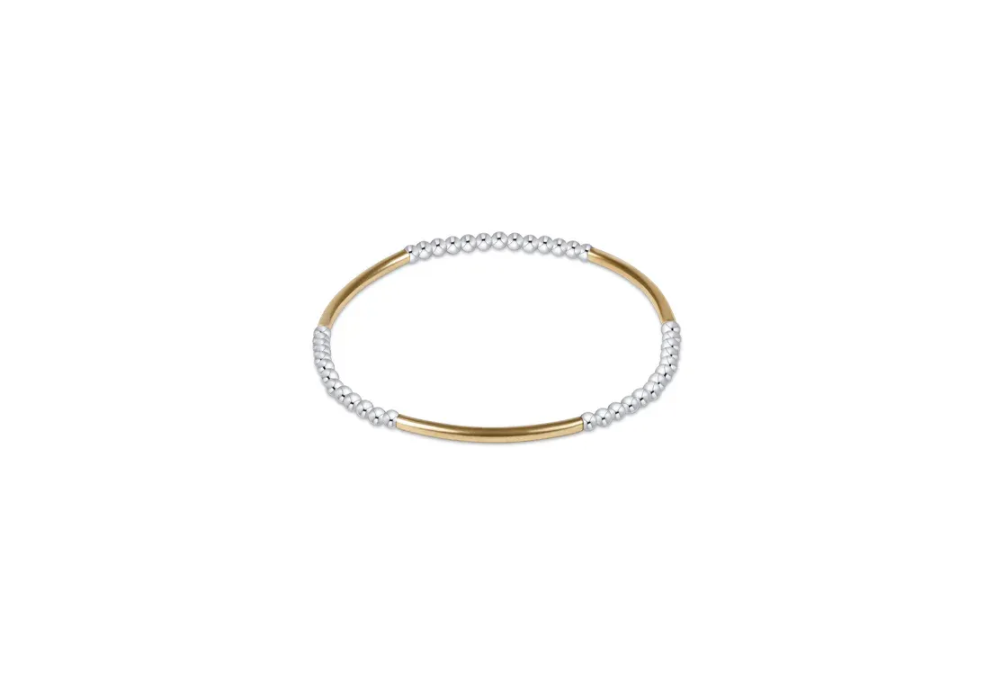 Bliss Bar Pattern Mixed Metal 2.5mm Bracelet