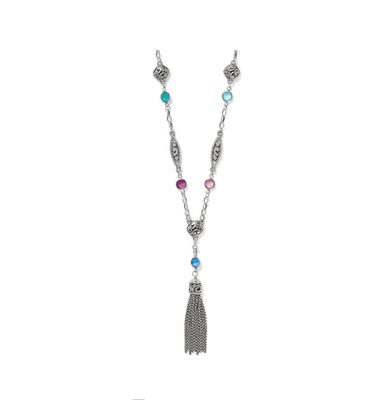 Contempo Color Gems Tassel Necklace