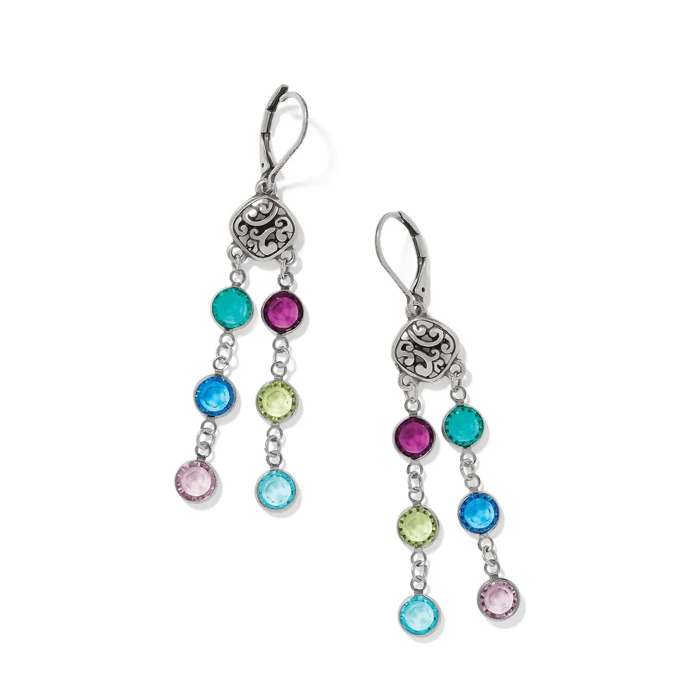 Contempo Color Gems Statement French Wire Earrings