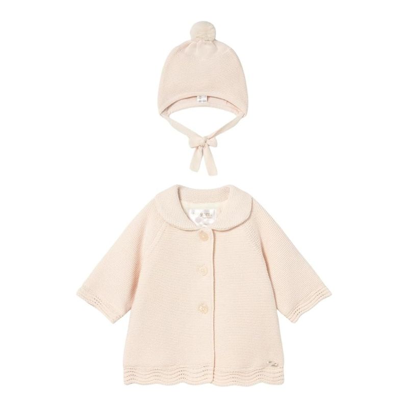Knit Coat With Hood - Pottery