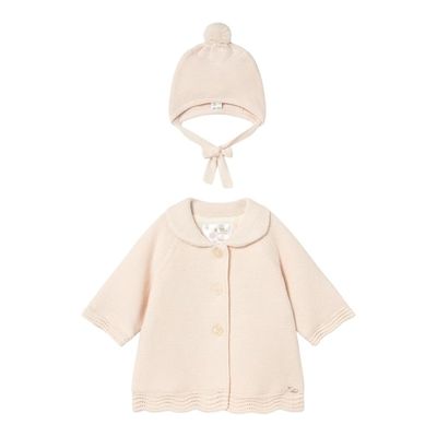 Knit Coat With Hood - Pottery
