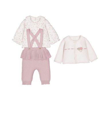 Baby Rose Pink Knit 3pcs Set