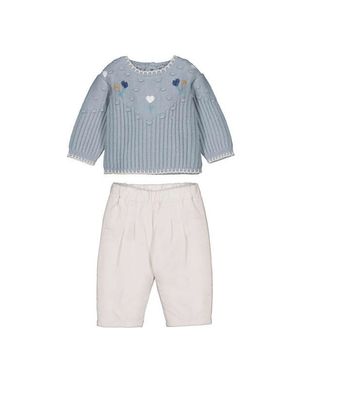 Copy Blue Heart Sweater &amp; Pants Set