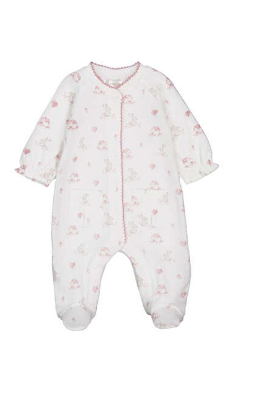 Cipria White  Bunny Farm Onesie Pyjamas, Size: 0-1