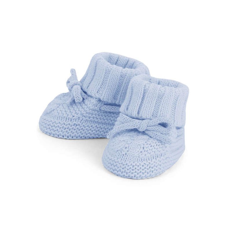 Sky Blue Knit Booties