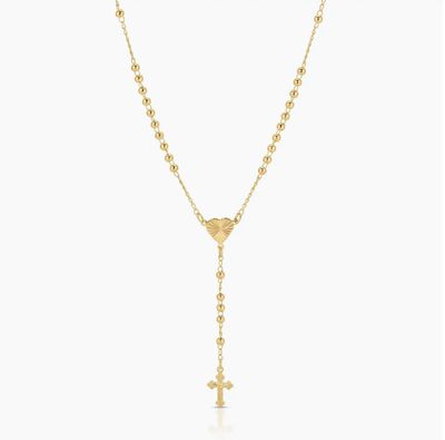 Heart of Devotion Gold Rosary