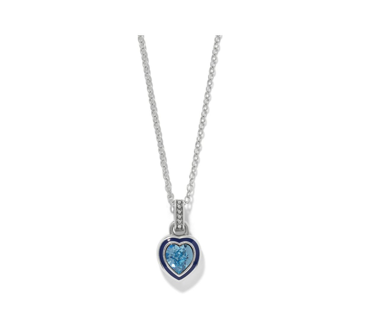 Aqua Halo Gemma Petite Heart Necklace