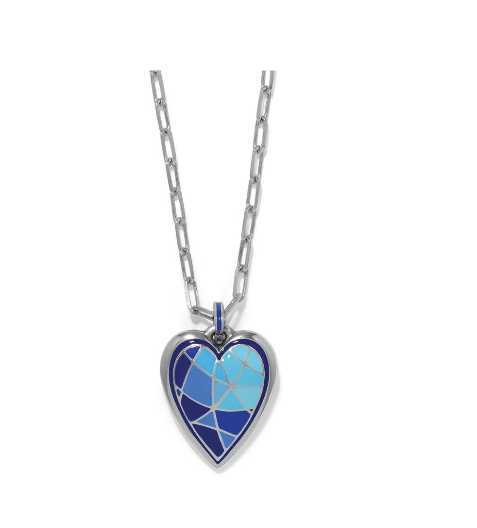 Colormix Heart Blues Petite Necklace