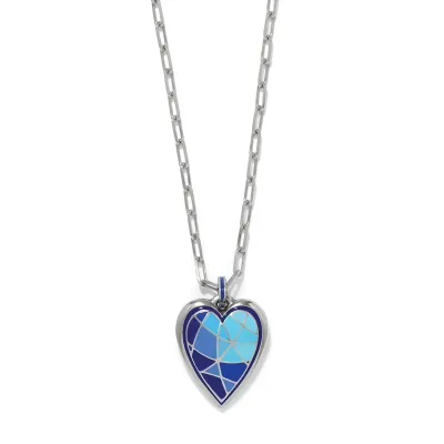 Colormix Heart Blues Petite Necklace