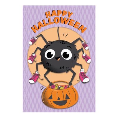 Halloween Spider Sneakers Card
