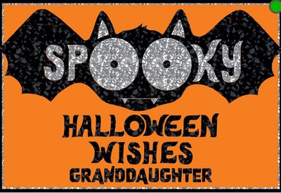 Granddaughter Spooky Bat Halloween Card