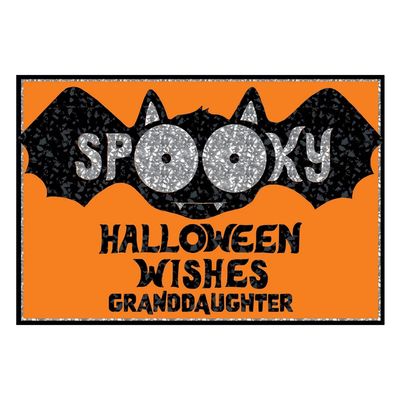 Granddaughter Spooky Bat Halloween Card