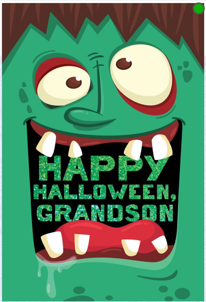 Frankenstein Face Halloween Card