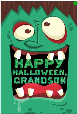 Frankenstein Face Halloween Card