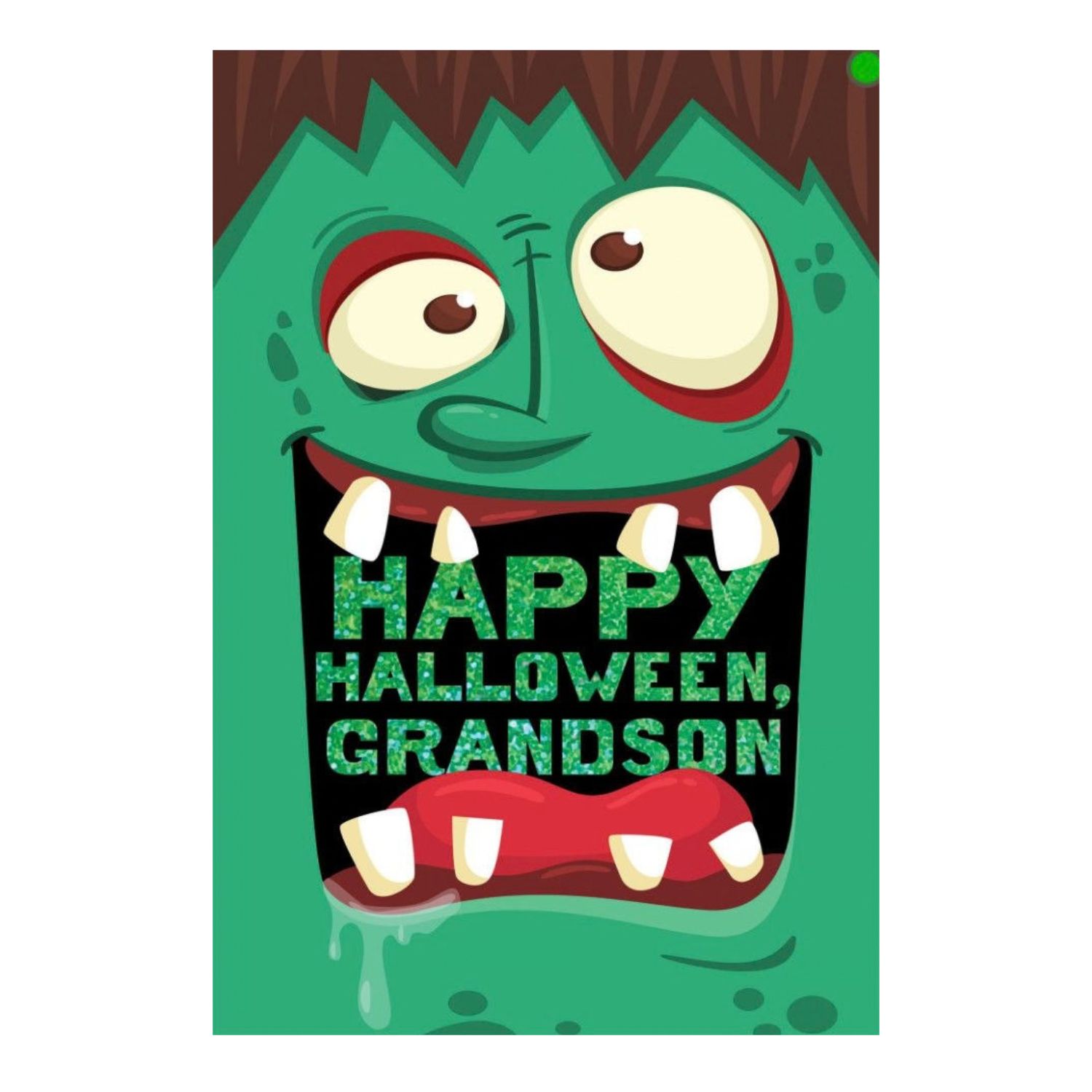 Frankenstein Face Halloween Card