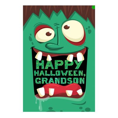 Frankenstein Face Halloween Card
