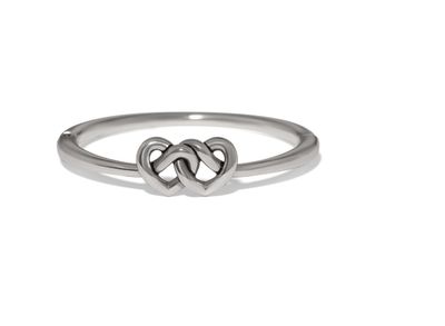 Interlok Linked Hearts Hinged Bangle