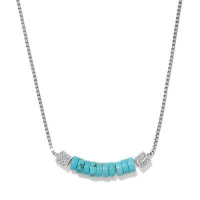 Meridian Petite Station Turquoise Necklace