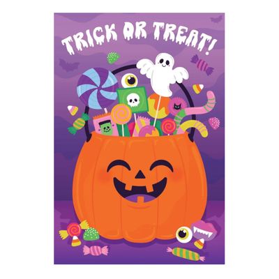 Halloween Vintage Candy Bucket Card