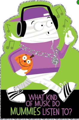 Wrap Music Mummy Halloween Card