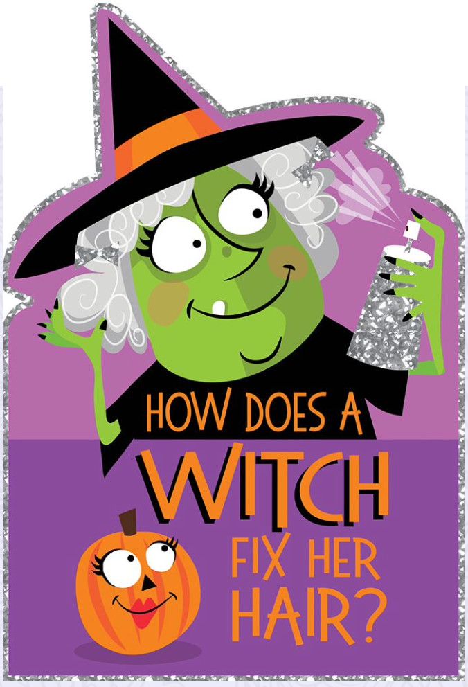 Witch Scare Spray Halloween Card