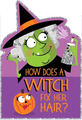 Witch Scare Spray Halloween Card