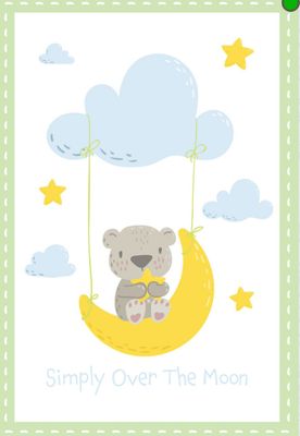 Baby Moon Bear Card