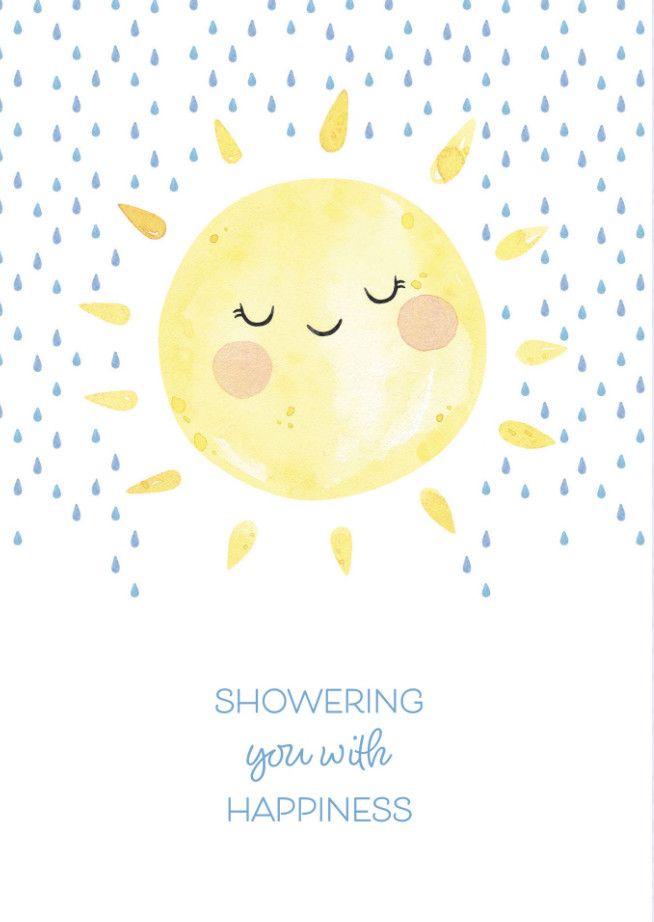 Smiling Sun Baby Shower Card