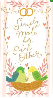 Made For Each Other Money Holder Wedding Card