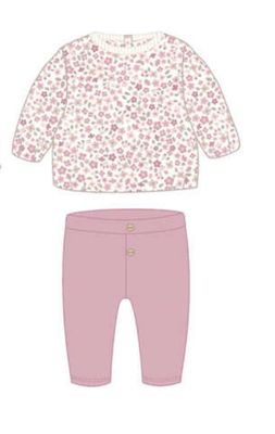 Cipria Pink Floral Legging Set