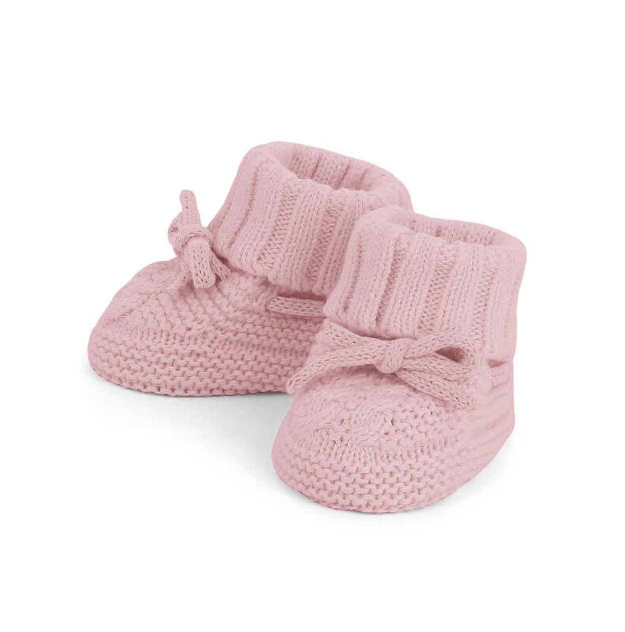 Rosa Baby Pink Knit Booties, Size: 0 m