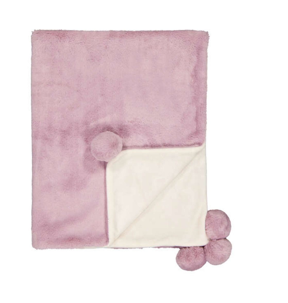 Malva Lavender Pom Pom Blanket